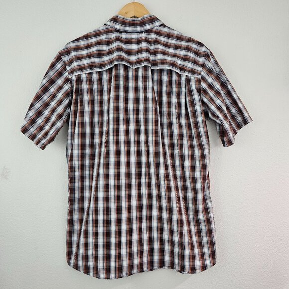 Eddie Bauer Mens Outdoors Plaid Shirt Size Medium Vented Fishing Camping Casual - Picture 6 of 10
